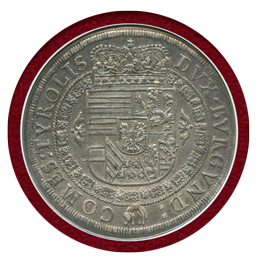 【SOLD】神聖ローマ帝国 オーストリア 1632年 ターラー 銀貨 レオポルト大公 AU58