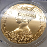 イギリス (1851) クラウン 白銅貨ギルト ファンタジー ゴシック・聖ジョージ PR69