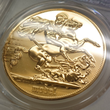 イギリス (1851) クラウン 白銅貨ギルト ファンタジー ゴシック・聖ジョージ PR69