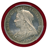 イギリス 1893年 クラウン 銀貨 ヴィクトリア オールドヘッド PCGS PR64CAM