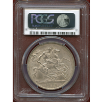 イギリス 1887年 クラウン 銀貨 ヴィクトリア ジュビリーヘッド PCGS MS63