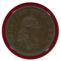 イギリス 1805年 1/2ペニー パターンプルーフ銅貨 ジョージ3世 PF64BN