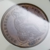 イギリス 1858年 ペニー 銅貨 ヴィクトリア ヤングヘッド NGC MS65BN