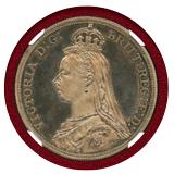 イギリス 1887年 クラウン銀貨 ヴィクトリア ジュビリー NGC PF64CAMEO