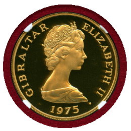 【SOLD】ジブラルタル 1975年 100ポンド 金貨 英国ポンド250周年記念 PF67UC