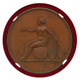 イギリス (1790年) 1/2ペニー銅貨 ヌードブリタニア NGC PF63BN