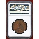 イギリス (1790年) 1/2ペニー銅貨 ヌードブリタニア NGC PF63BN