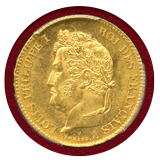 フランス 1832B 40フラン 金貨 ルイ・フィリップ1世 PCGS MS63+