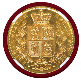 イギリス 1871年 ソブリン 金貨 ヴィクトリア ヤングヘッド シールド NGC MS64