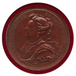 【SOLD】イギリス 1703年 アン女王 銅メダル マールバラ公爵 NGC MS63BN