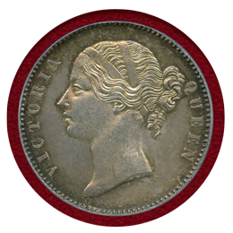 【SOLD】英領インド 1840(C) ルピー 銀貨 ヴィクトリア PCGS MS63