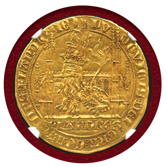 JCC | ジャパンコインキャビネット / ベルギー フランダース (1346-84)年 ライオンドール金貨 ルイ2世 NGC MS61