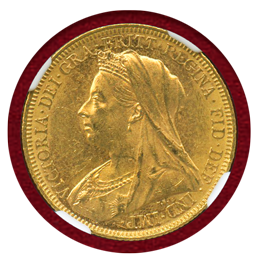 【SOLD】オーストラリア 1895M ソブリン金貨 ヴィクトリア オールドヘッド NGC MS62