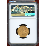 【SOLD】オランダ 1925年 10グルデン 金貨 ウィルヘルミナ NGC MS64