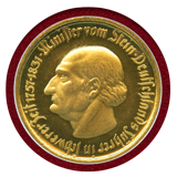 ドイツ ヴェストファーレン 1923 1万マルク ギルトブロンズ 緊急貨 NGC MS66