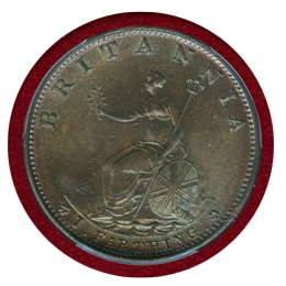 イギリス 1799年 1/4ペニー 銅貨 ジョージ3世 PCGS MS66BN