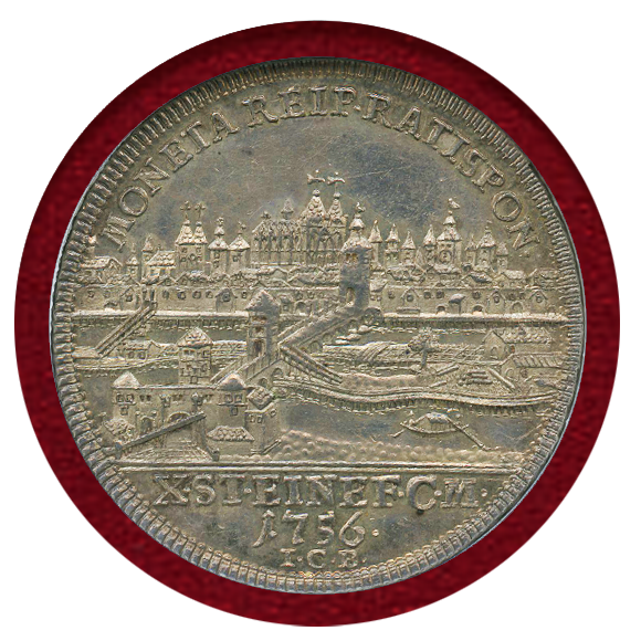 ND(1742) ドイツ レーゲンスブルク ターラー 銀貨 都市景観 NGC