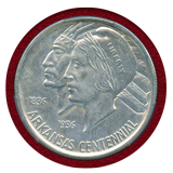 アメリカ アーカンソー 1937年 50セント 銀貨 テキサス独立100周年 NGC MS62