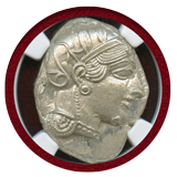 古代ギリシャ アッティカ アテネ 440-404BC 4ドラクマ 銀貨 フクロウ NGC MS
