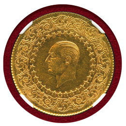 トルコ 1969年 100クルシュ金貨 MONNAIE DE LUXE MS62