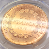 フランス 1899A 100フラン金貨 エンジェル立像 PCGS MS64