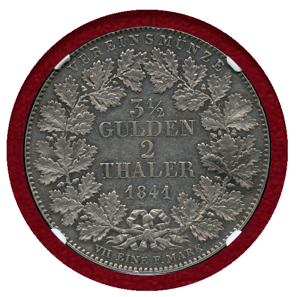 JCC | ジャパンコインキャビネット / ドイツ 1841年 2ターラー 銀貨 
