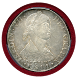 ペルー 1811L JP 8レアル 銀貨 フェルナンド 7世 PCGS MS62