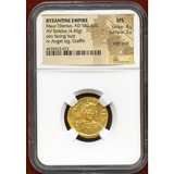 ビザンチン 582-602 ソリダス 金貨 マウリキウス・ティベリウス NGC MS