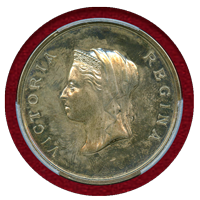 【SOLD】イギリス 1885年 銀メダル ヴィクトリア女王 国際発明展 PCGS SP64