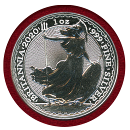 イギリス 2020年 2ポンド 1oz銀貨 ブリタニア