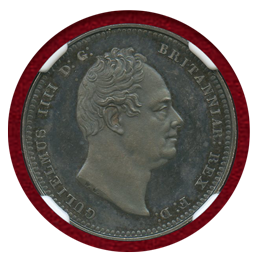イギリス 1831年 シリング 銀貨 ウィリアム4世 PLAIN EDGE NGC PF64