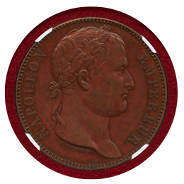 【SOLD】フランス 1815年 5フラン試作貨 ESSAI 銅貨 ナポレオン百日天下 MS62BN