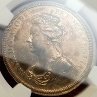 【SOLD】イギリス (1702) 銀メダル アン女王即位記念 NGC AU53