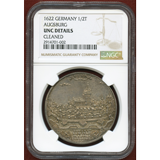 【SOLD】ドイツ アウクスブルク1622年 1/2ターラー 銀貨 ウルム都市景観 NGC UNC