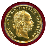 オーストリア 1915年 ダカット 金貨 フランツヨーゼフ1世 リストライク MS67PL