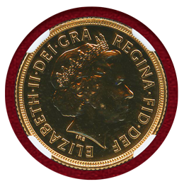 イギリス 2005年  ナイト&ドラゴン ソブリン金貨 NGC MS67DPL