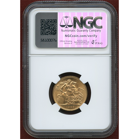 JCC | ジャパンコインキャビネット / イギリス 1958年 ソブリン 金貨 エリザベス2世 NGC MS65