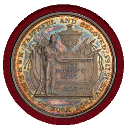 イギリス 1827年 銀メダル ヨーク公の死 PCGS SP64