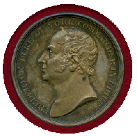 イギリス 1827年 銀メダル ヨーク公の死 PCGS SP64