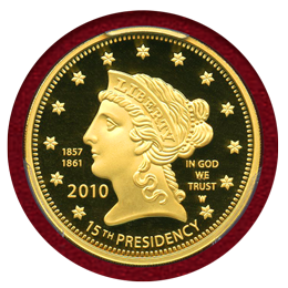 アメリカ 2010 10ドル金貨 ファーストスパウズ Jブキャナン PCGS PR70DCAM