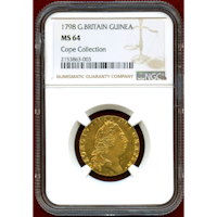 【SOLD】イギリス 1798年 ギニー 金貨 ジョージ3世 NGC MS64