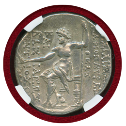 セレウコス朝 125-121BC テトラドラクマ銀貨 クレオパトラ・ティア NGC AU