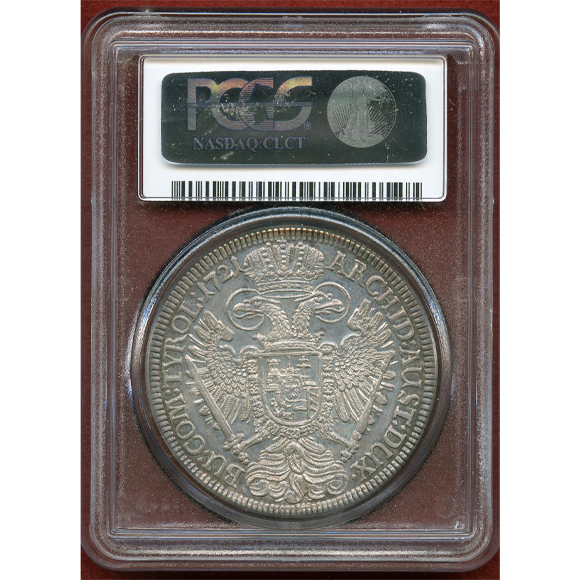 JCC | ジャパンコインキャビネット / 【SOLD】神聖ローマ帝国 オーストリア 1721年 ターラー 銀貨 カール6世 PCGS MS62