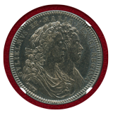 イギリス 1689年 銀メダル ウィリアム&メアリー戴冠記念 コロネーション NGC MS62