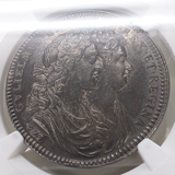 イギリス 1689年 銀メダル ウィリアム&メアリー戴冠記念 コロネーション NGC MS62