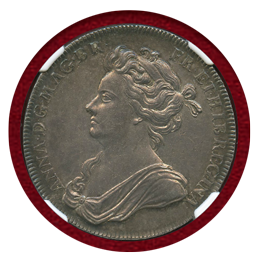 イギリス 1702年 銀メダル アン女王戴冠記念 コロネーション NGC MS62