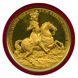 ドイツ バーデン 1955年 金メダル ルートヴィッヒ・ヴィルヘルム NGC PF64UC