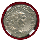 古代ローマ AD244-249 ダブルデナリウス銀貨 フィリップ1世 NGC Ch XF