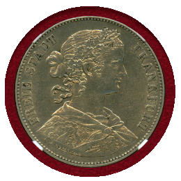 ドイツ フランクフルト 1860年 ターラー 銀貨 フランコニア NGC AU DETAILS
