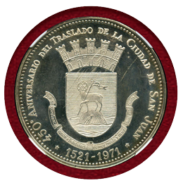 プエルトリコ 1971年 サンファン貨幣学会450周年記念メダル NGC MS67